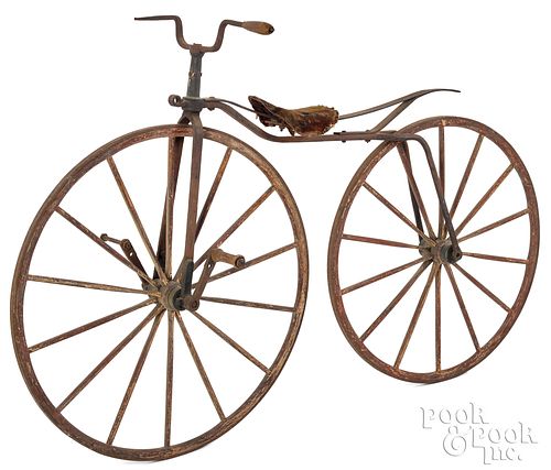 Bone shaker bicycle, ca. 1880