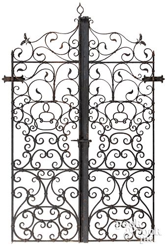 Pair of large iron gates, early 20th c.