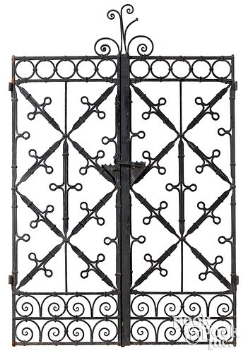 Pair of iron gates, early 20th c.