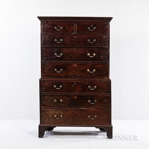 George III-style Mahogany Chest-on-chest