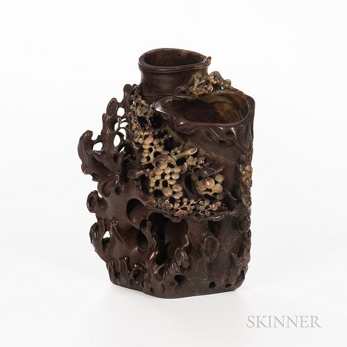 Carved Soapstone Vase