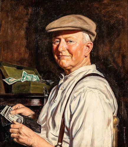W. Sherwood Portrait of a Man with Money