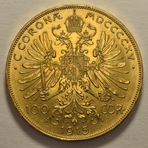 1915 Austria 100 Corona Gold Coin