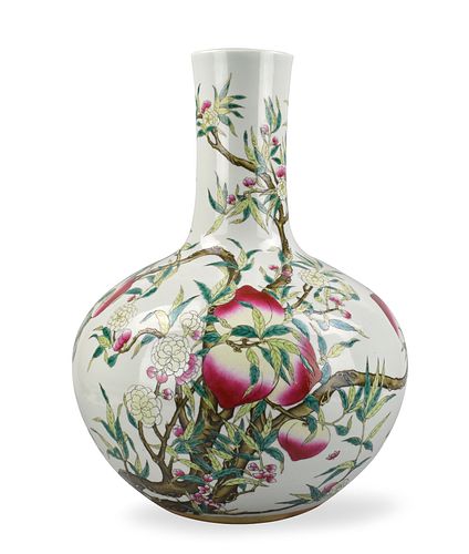 Chinese Famille Rose"Peach" Globular Vase, 19th C.