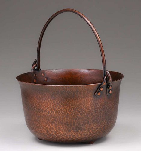 Arthur Cole - Avon Coppersmith  Hammered Copper Kettle c1930s