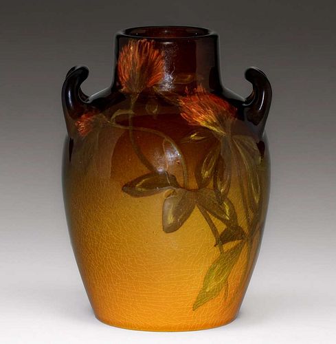 Rookwood Pottery Irene Bishop Two-Handled Standard Glaze Vase 1901