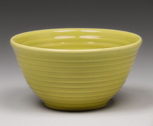 Bauer #30 Chartreuse Green Bowl c1920s