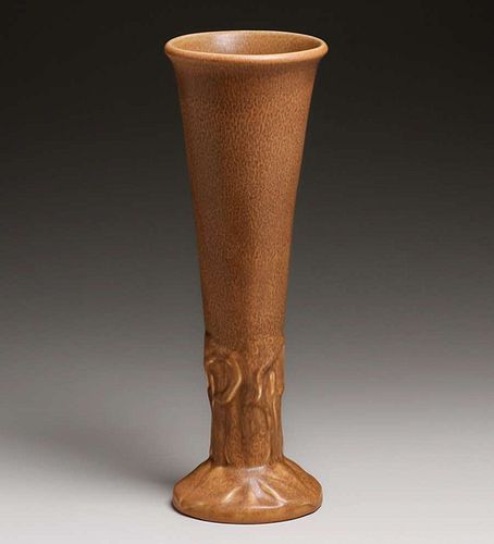 Tall Rookwood Pottery #2010 Matte Brown Vase 1922