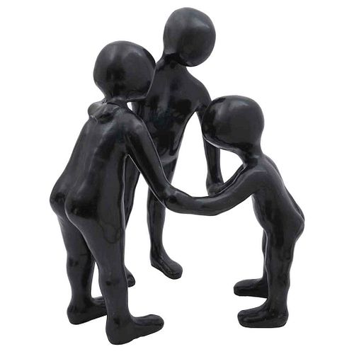 CAROL MILLER, Two girls and a boy, Firmada y fechada 74, Escultura en bronce, 64 x 57 x 49 cm | CAROL MILLER, Two girls and a boy, Signed and dated 74