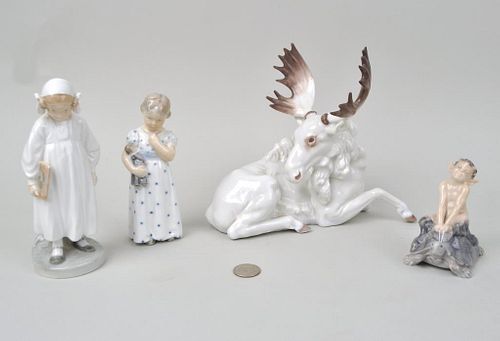 Estate Group Four European Porcelain Figures