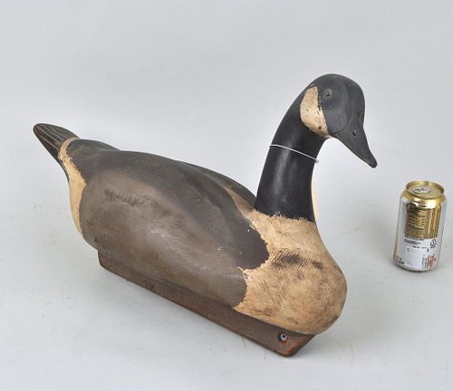 Large Canadian Goose Painted Wood Decoy