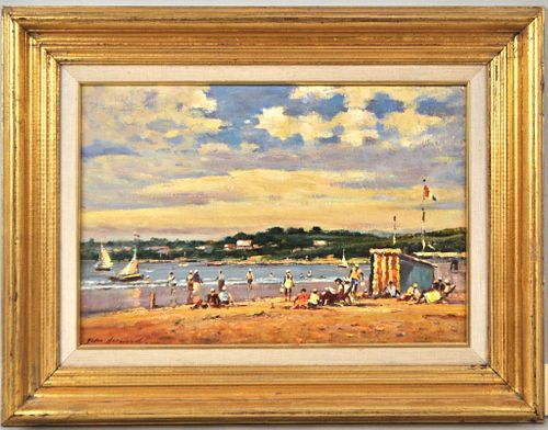 John Norwood, O/C Impressionist Beach Scene