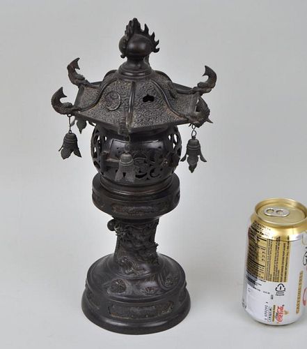 Signed Japanese Pagoda Censer/Lantern
