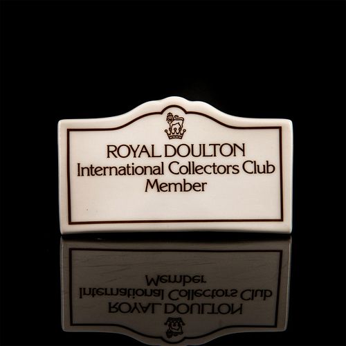 Royal Doulton Collectors Club Member Display Plaque