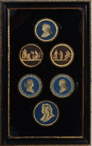 GROUP OF CONTINENTAL ENGRAVED PORTRAIT MEDALLIONS