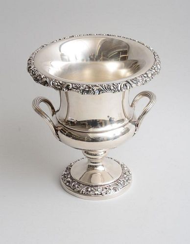 WEBSTER-WILCOX SILVER-PLATED CAMPANI-FORM TWO-HANDLED URN