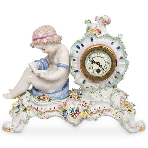 Meissen Porcelain Mantel Clock