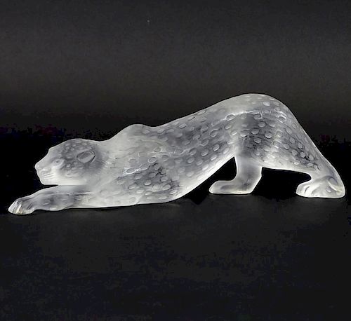 Lalique France Crystal Cheetah Figure. "Zeila".