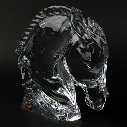 Baccarat Crystal Horse Head.