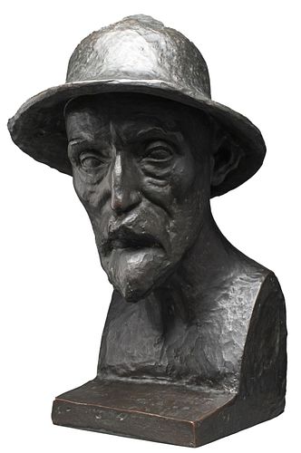 Aristide Maillol Portrait of Auguste Renoir Bronze