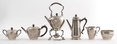 George V Sterling Silver Tea and Coffee Service, 6