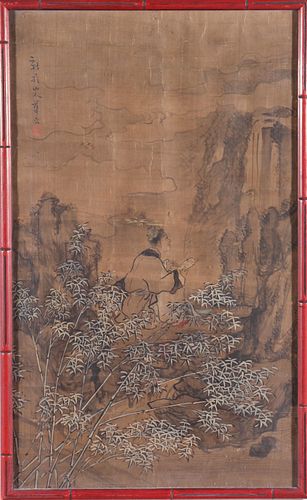 After Hua Yan, Chinese painting on Silk, 19th C