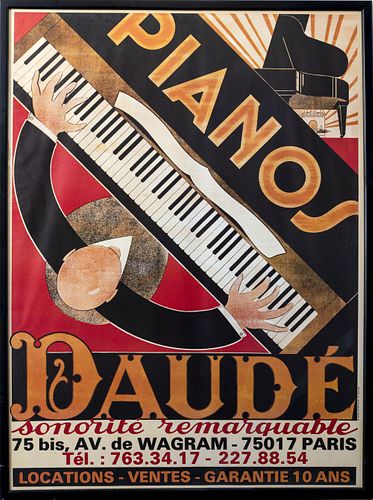 André Daudé "Pianos Daudé" Large Poster