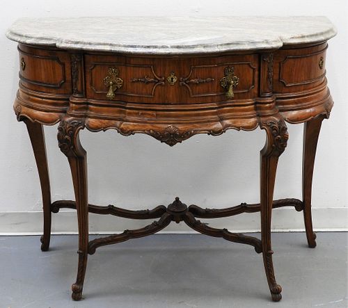 French Fancy Marble Top Commode Table