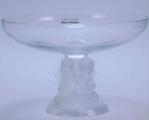Lalique Glass Angels Center Bowl