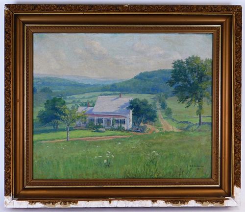 Mabel E. Dickinson Prairie Landscape Painting