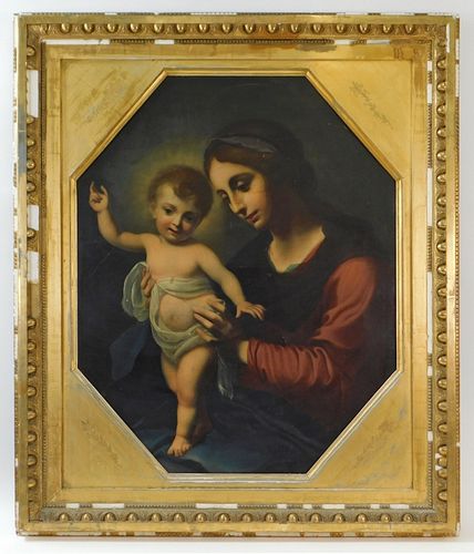 Old Master Religious Madonna & Child Painting