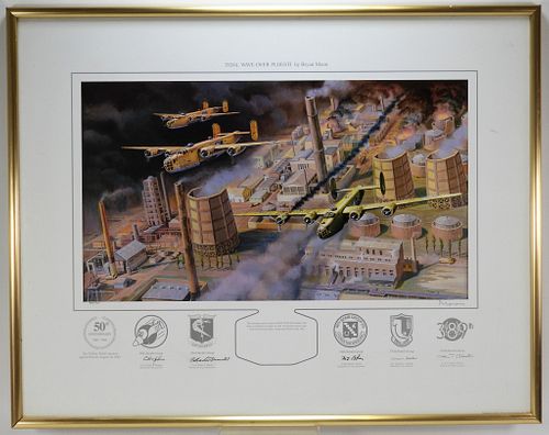 Bryan Moon WWII Airmen Signed Lithograph