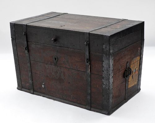 C.1830 Inman Line Labeled Steamer Trunk
