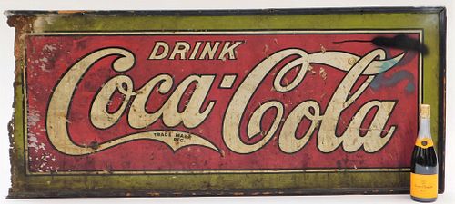 Antique Drink Coca Cola Advertisement Sign