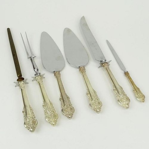 Lot of Six (6) Wallace Grande Baroque Sterling Silver Handled