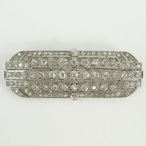 Vintage French Approx. 7.50 Carat Old European Brooch