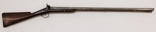 Antique Mortimer Engraved Double Barrel Shotgun