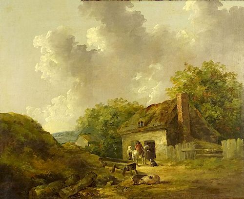 George Morland, British, (1763-1804) Oil on canvas "Summer".