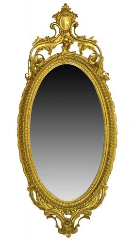 Large 19/20th Century Carved and Gilt Wood Mirror.