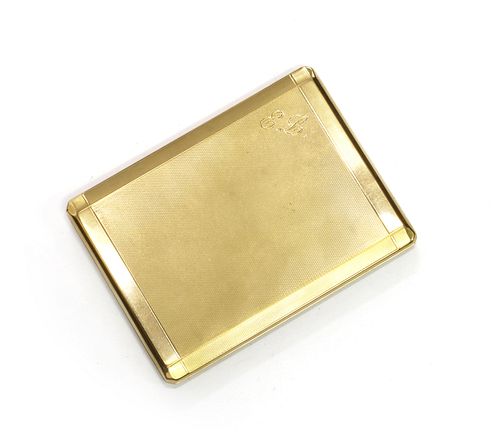 A 9ct gold cigarette case,