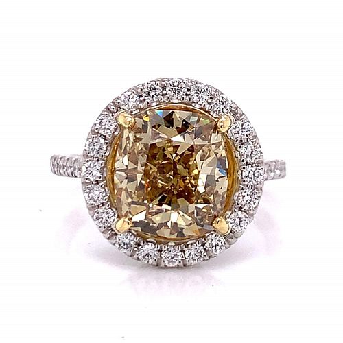 GIA Fancy Brown-Yellow Diamond Ring