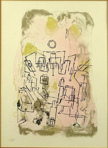 Paul Klee, Swiss (1879-1940) Color Print "Abstract".
