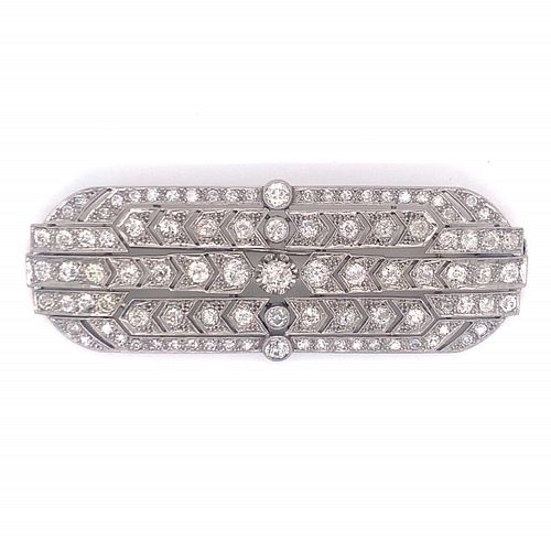 9.00 Art Deco Diamond Brooch