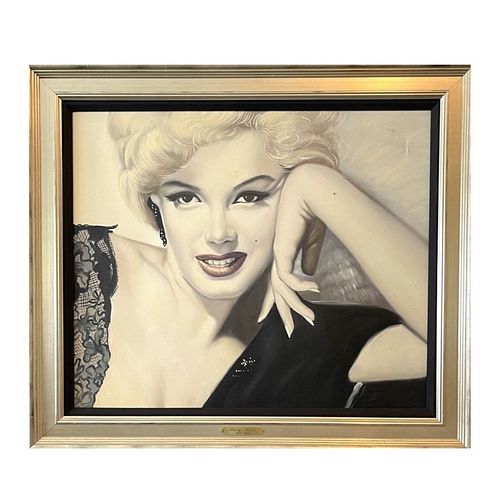 Marilyn Monroe Portrait Oil Paint Print on Canvas
