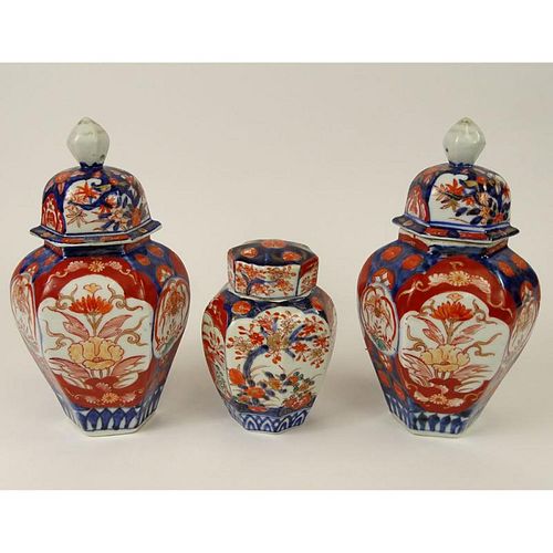 Lot of Three (3) Japanese Imari Porcelain