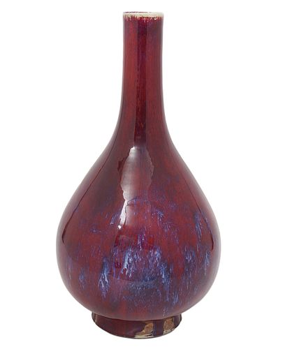 Chinese Flambe Oxblood Globular Vase