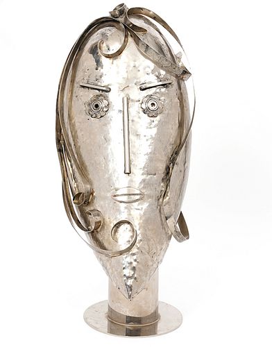 Hagenauer Nickel Plated 'Head' Sculpture