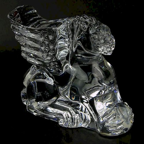 Baccarat Crystal Griffin Gryphon Figurine.