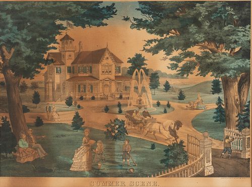 Charles Hart for Charles Brothers, Publishers (American, 19th Century), Summer Scene, Identified in an inscription in the matrix., Cond