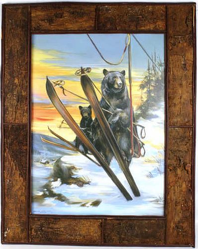 Marilynn Dwyer-Mason "The Last Run" Ski Bears Art